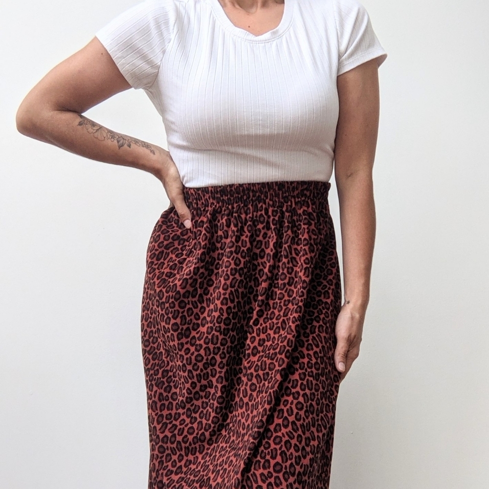 🖤 Vintage Animal Print Skirt